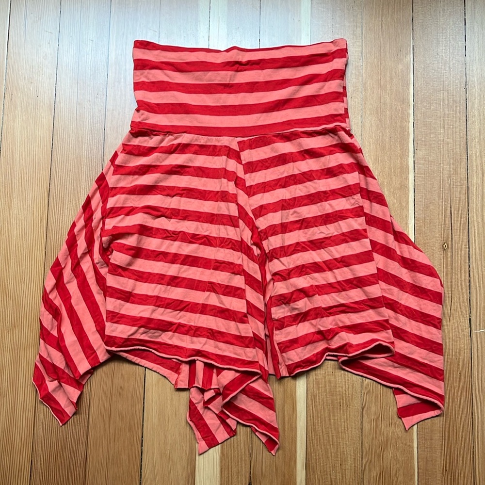 Ella Moss striped Pima cotton blend knit skirt